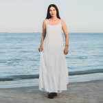 Robe longue à bretelles